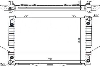 9 699 р. Радиатор двигателя (пластинчатый, 2.0/2.3/2.5/2.5TD, МКПП/АКПП) SAT (32 мм) Volvo S70 (1996-2000)  с доставкой в г. Тамбов. Увеличить фотографию 1