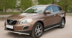 12 499 р. Защита порогов из круглой трубы диаметром 42 мм SLITKOFF  Volvo XC60 (2008-2013)  дорестайлинг  с доставкой в г. Тамбов. Увеличить фотографию 2