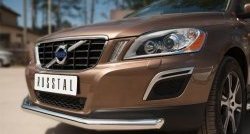 14 499 р. Одинарная защита переднего бампера диаметром 63 мм SLITKOFF Volvo XC60  дорестайлинг (2008-2013)  с доставкой в г. Тамбов. Увеличить фотографию 2