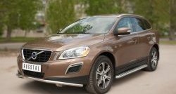 21 699 р. Широкая защита порогов SLITKOFF  Volvo XC60 (2008-2017)  дорестайлинг,  рестайлинг  с доставкой в г. Тамбов. Увеличить фотографию 2