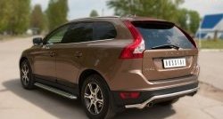 13 999 р. Защита заднего бампера (Ø63 мм волна, нержавейка) SLITKOFF  Volvo XC60 (2008-2013)  дорестайлинг  с доставкой в г. Тамбов. Увеличить фотографию 4